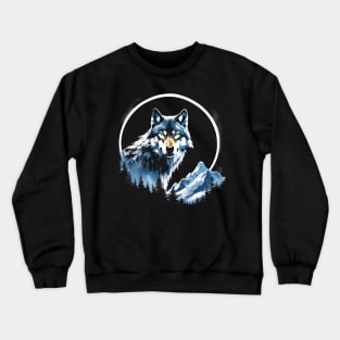 Wolf Art Nature Lover Fantasy Crewneck Sweatshirt